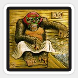 Luchador Chimpanzee Sticker